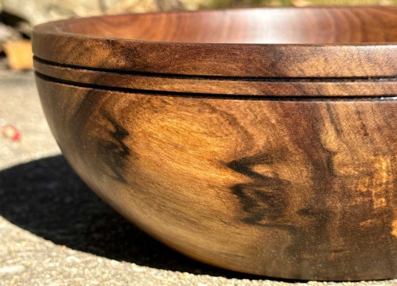 Walnut Bowl w/Accents