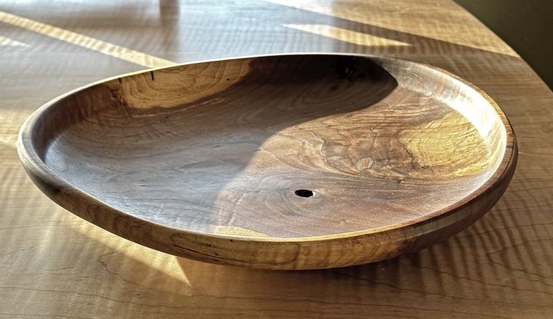 Large Walnut Crotch Platter