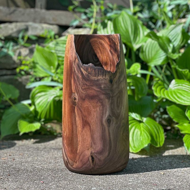 Large Walnut Vase