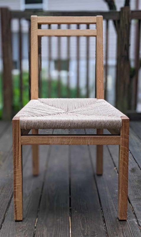 Oak Chair w/Rush Cord